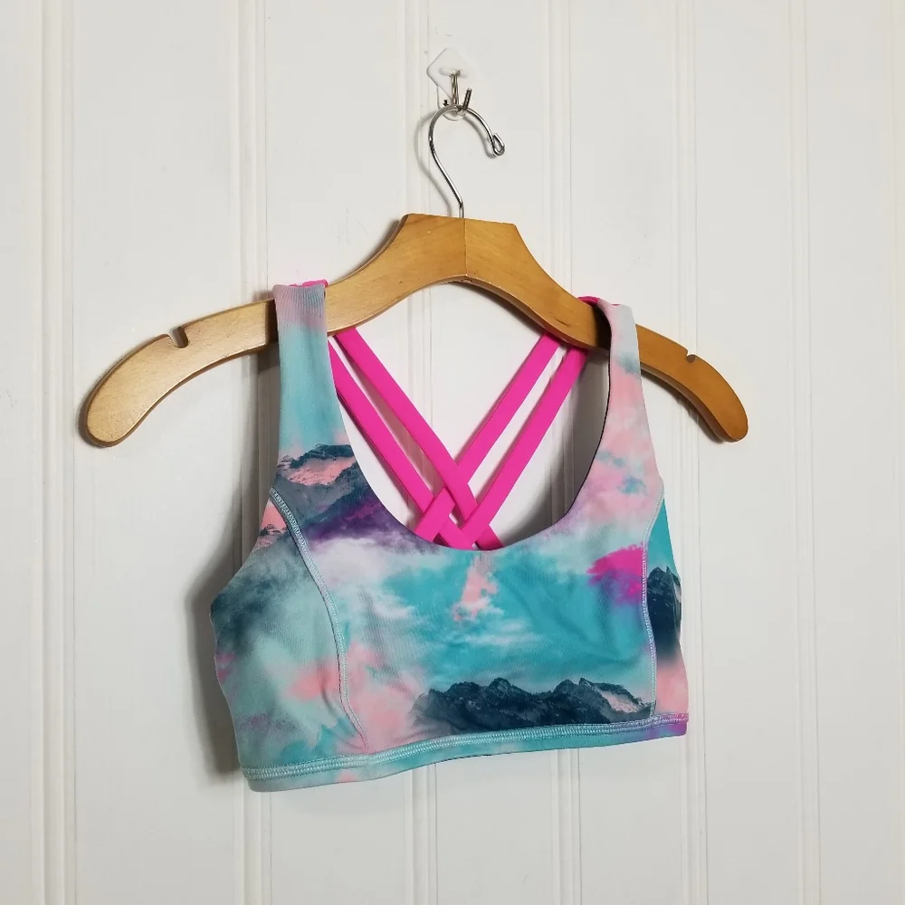 Ivivva Lululemon Sports Bra Girls S/M Vitality Reversible Strappy Athleisure